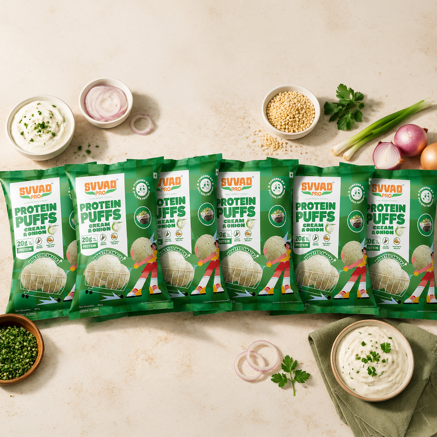 SVVAD PRO High Protein Puffs – Cream & Onion