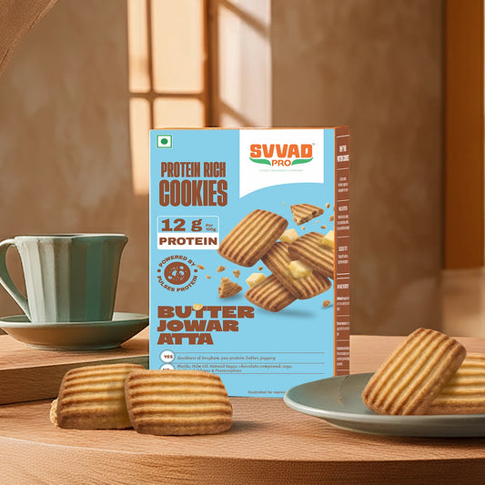 High Protein Cookies - Butter Jowar Atta
