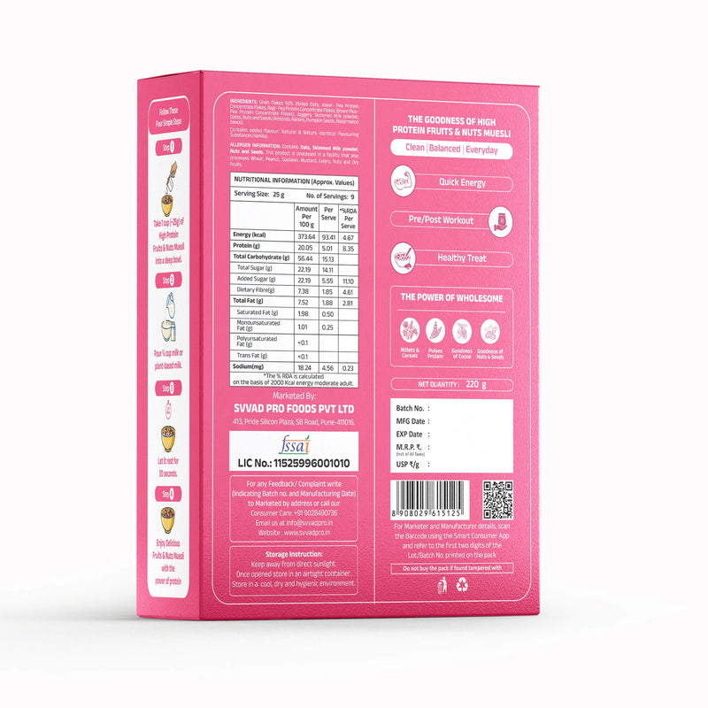 High Protein Fruits & Nuts Muesli