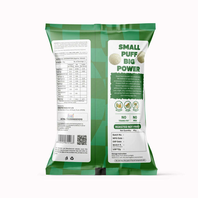 Protein Puffs - Cream & Onion