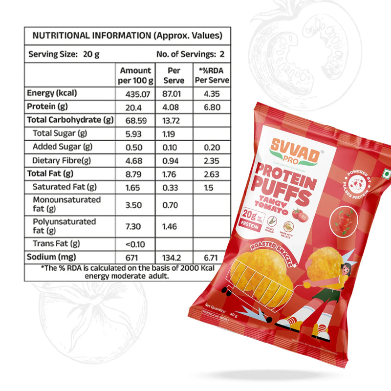 SVVAD PRO High Protein Puffs – Tangy Tomato